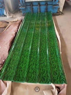 665-1100mm 幅 耐久性のある屋外屋根ソリューションのためのプリペイントされたガルバン化PPGI/PPGL波紋鋼屋根シート