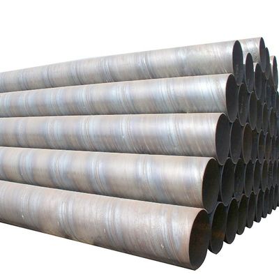 切断サービス EN10025 S355 建設用 黒色スパイラル型炭素溶接式 SSAW 鋼管 冷物加工