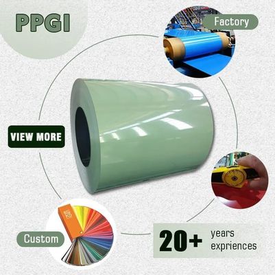 Z30-Z40 コーティング PPGI PPGL RAL6018 RAL6032 次の建設プロジェクトのためにプリペイントされたガルバनाइズド鋼コイル