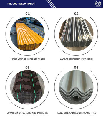 RAL ASTM SGCC Z60 0.2mm 0.3mm 耐久性・長持ち性のある屋根ソリューションのためのPPGI色のコーラージュされた屋根パネル