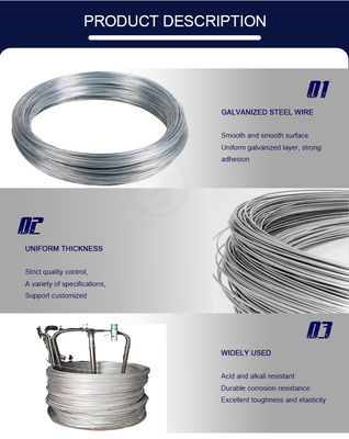 工芸用低炭素鋼鉄ワイヤ ASTM 0.4mm 0.5mm Z60 高炭素熱浸し電熱ワイヤ